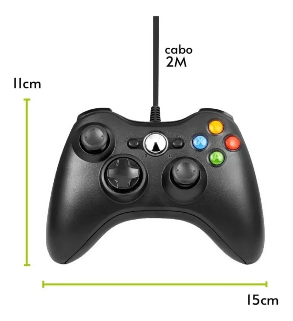 Controle De Xbox 360 Com Fio Para Video Game e PC/ Fat E Pc Joystick Jogo - Image 11